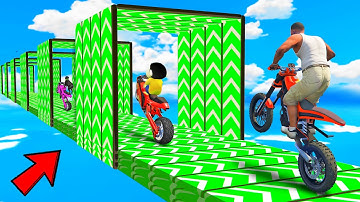 SHINCHAN AND FRANKLIN CROSSED THE GAP SPEED BOOSTER TUNNEL BRIDGE PARKOUR CHALLENGE GTA 5