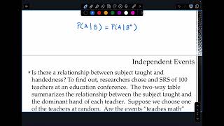 Section 4C (Day 2): Conditional Probability & Independence