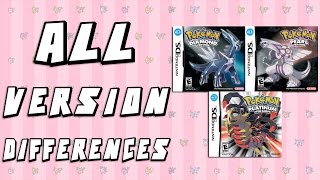 All Version Differences in Pokemon Diamond, Pearl & Platinum