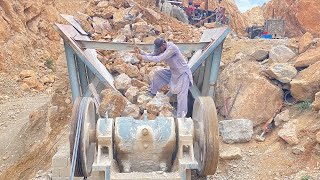 Jaw Crusher wow  Braking A Hard Stone in Mining ⛏ project #jawcrusher #construction #viral #car