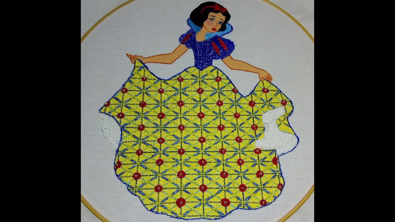 !!!Facilicimo¡¡¡ Bordado Vestido de Blancanieves Con Miky Ru.