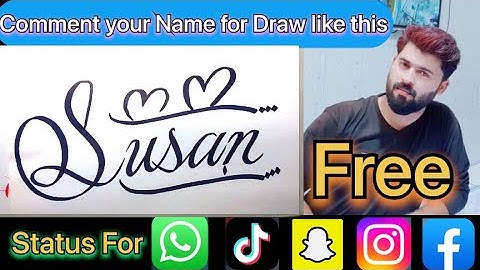 Susan Name Signature Calligraphy Status | How to Cursive write with cut Marker #susan