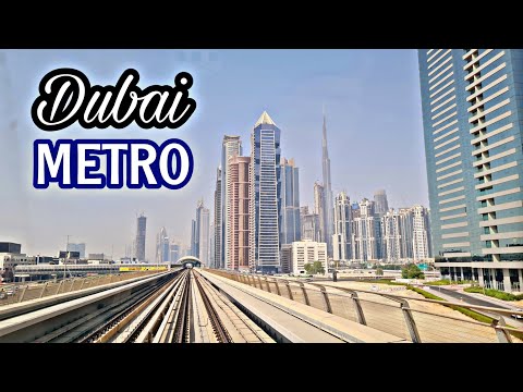 DUBAI METRO RIDE || Ibn Battuta Station to Dubai Mall || Dubai Metro Front View