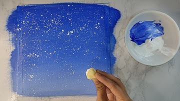 Easy SNOWMAN Painting with sponge. Step by step Snowman painting for Christmas. How to paint snowman