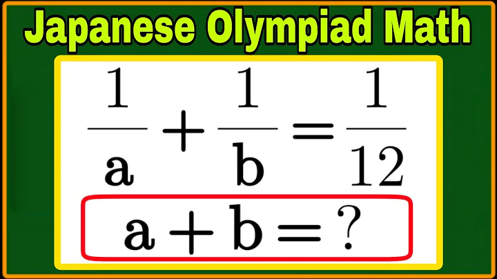 Japanese| A Very Nice Algebra Olympiad Maths Problem| Tricky Maths Problem| Can you solve this?