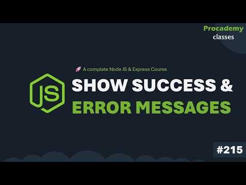 Show Success & Error Messages using Toaster | Complete Node JS + Express Course | Part #215