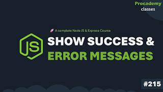Toaster का उपयोग करके Success और Error मैसेज दिखाएं | Complete Node JS + Express कोर्स | भाग #215 screenshot 2
