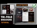  how to create a trifold brochure design in illustrator  adobe illustrator tutorial