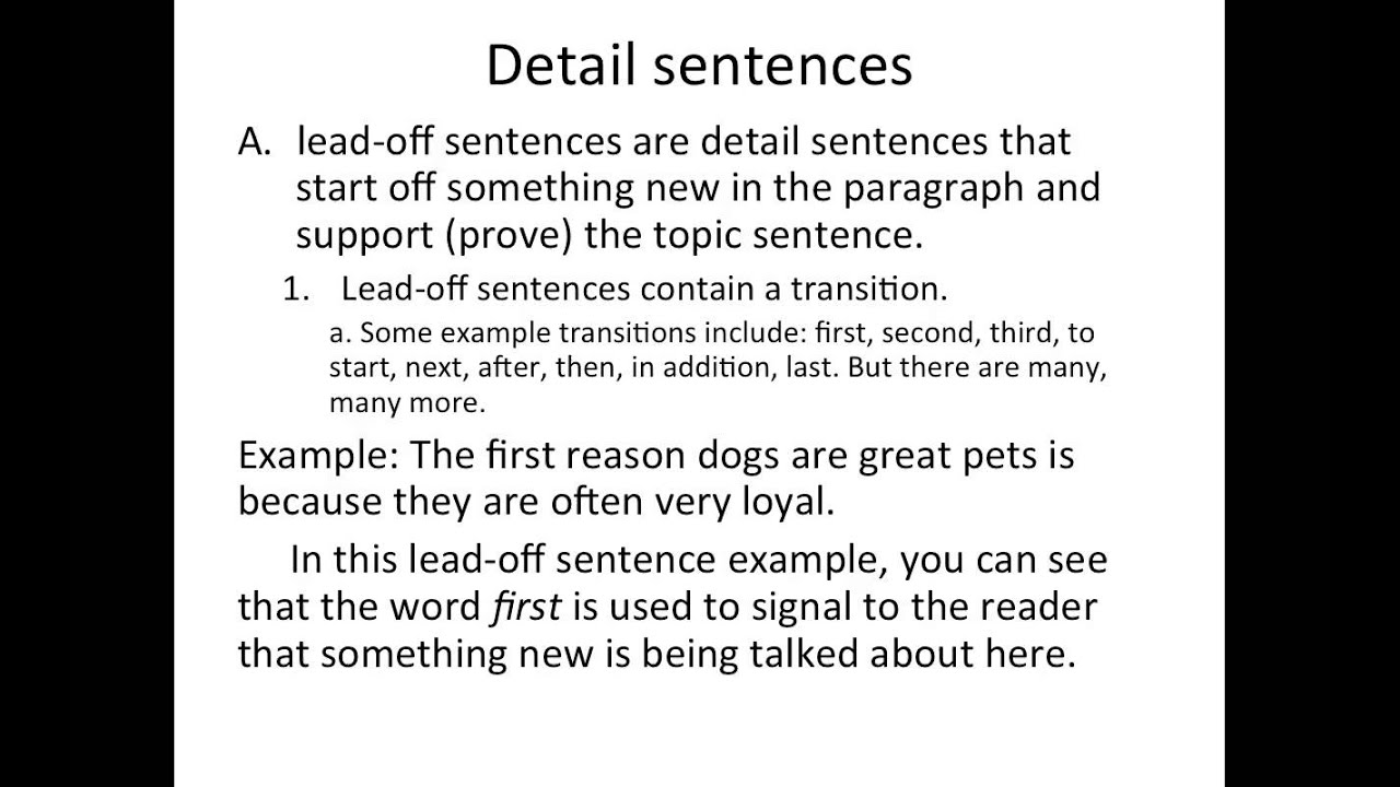Detail Sentences YouTube