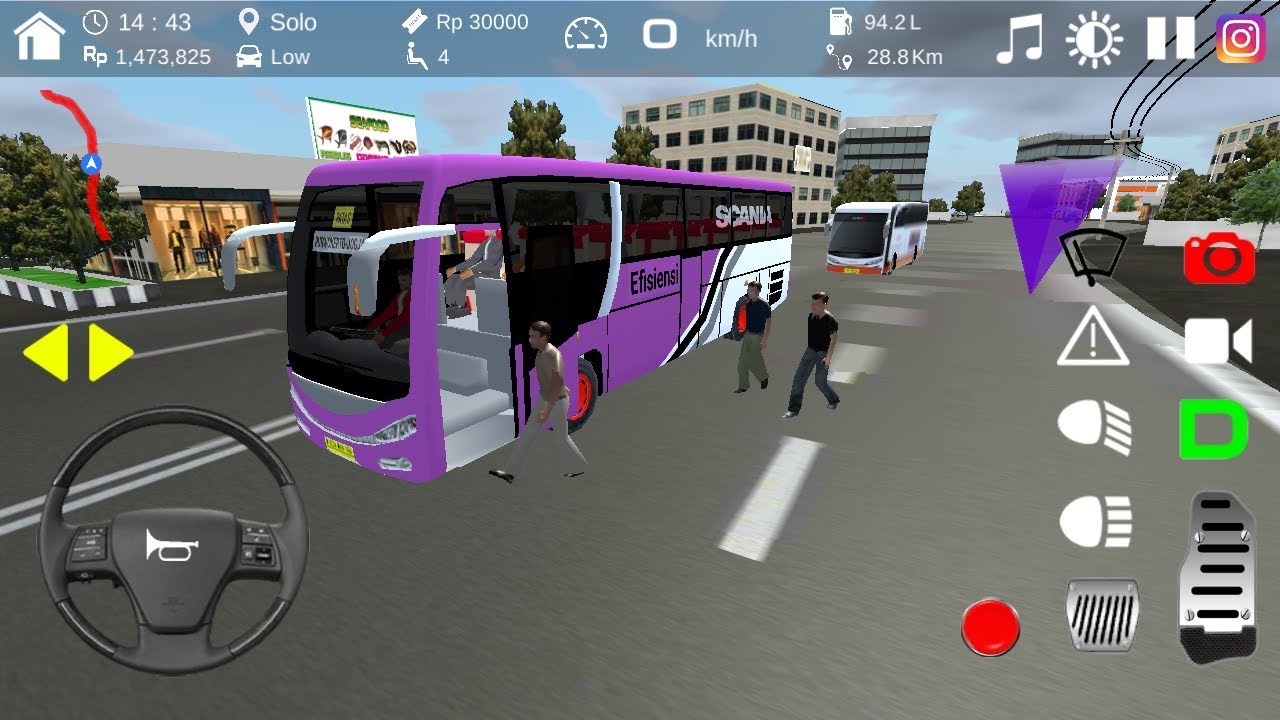 Idbs Bus Simulator New Bus Unlocked Indonesia Bus Driving Games Android Gameplay Fhd Youtube