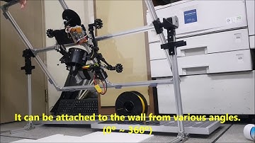 Wall climbing robot using thrust method