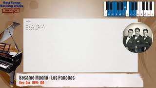 🎹 Besame Mucho - Los Panchos Piano Backing Track with chords and lyrics