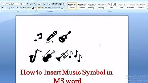 How to Insert Music Symbol in MS word