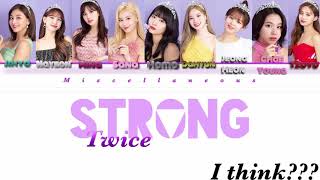 TWICE (트와이스) “STRONG” (Color Coded Lyrics Eng/Rom/Han) Resimi