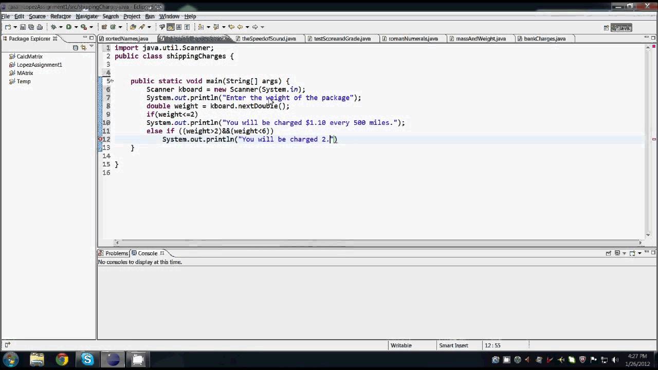 Java Programming - Shipping Charges - YouTube