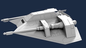 Star Wars Snowspeeder - Blender 3D speed modeling
