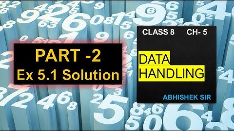 Exercise 5.1 Solution Data Handling Class 8 Maths