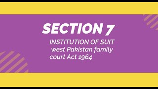 Section 7 Insution Of Suit West Stan Family Court Act 1964 Complete Topic
