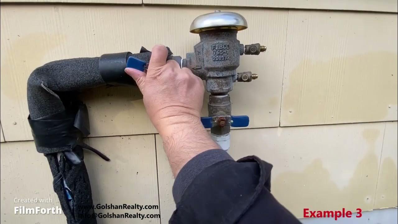 How to drain a sprinkler backflow preventer YouTube