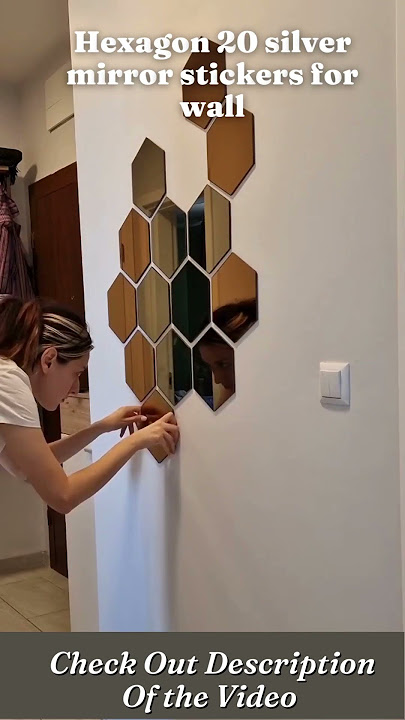 Upgrade your walls and add a touch of sophistication with our Hexagon Silver Mirror Stickers