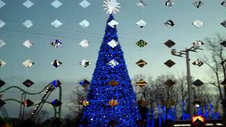 Six Flags Great Adventure Holiday in the Park Walking Tour 2016