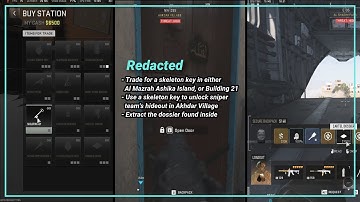 DMZ - Left High and Dry -Trade for a skeleton key -unlock sniper team