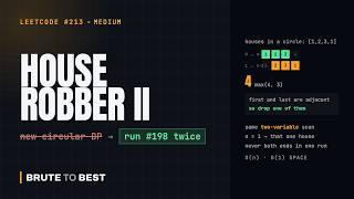 LeetCode #213: House Robber II — Run the Line Version Twice