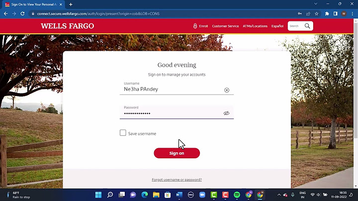 Wells fargo online banking login in account login page login