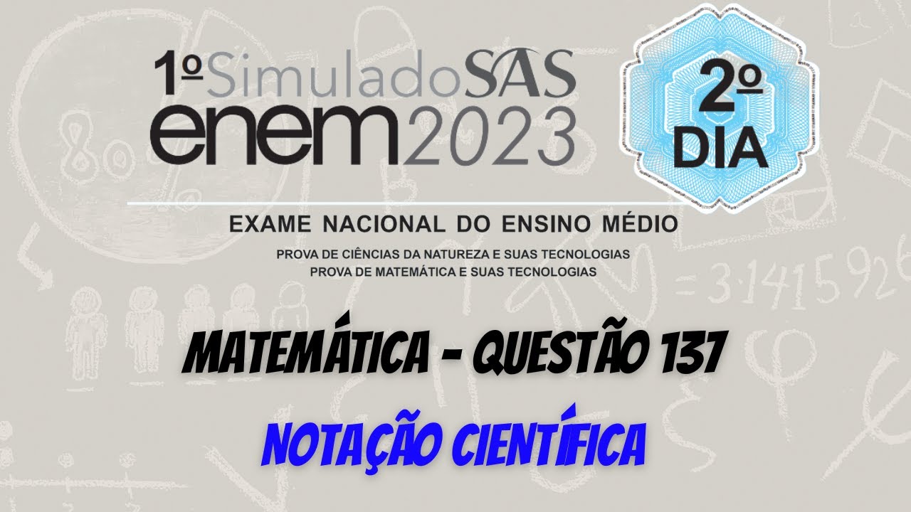 Resumo com Simulado de notação científica - É matemática Enem