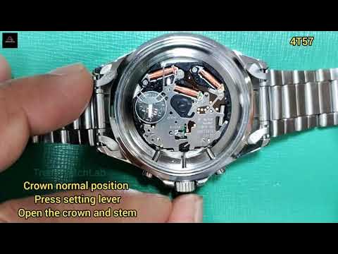 How to remove Crown/Stem Seiko movement 4T57,VD51,VD53,VD54 &  . Japan movement - YouTube