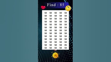 Find 👉85 #brainteaser #puzzle #short #Mystery #ytshorts #illusionshorts
