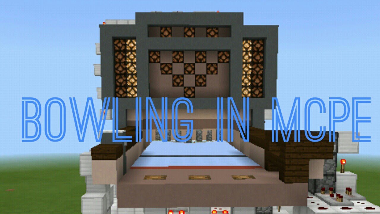 Minecraft PE Minigame : Bowling Alley - YouTube