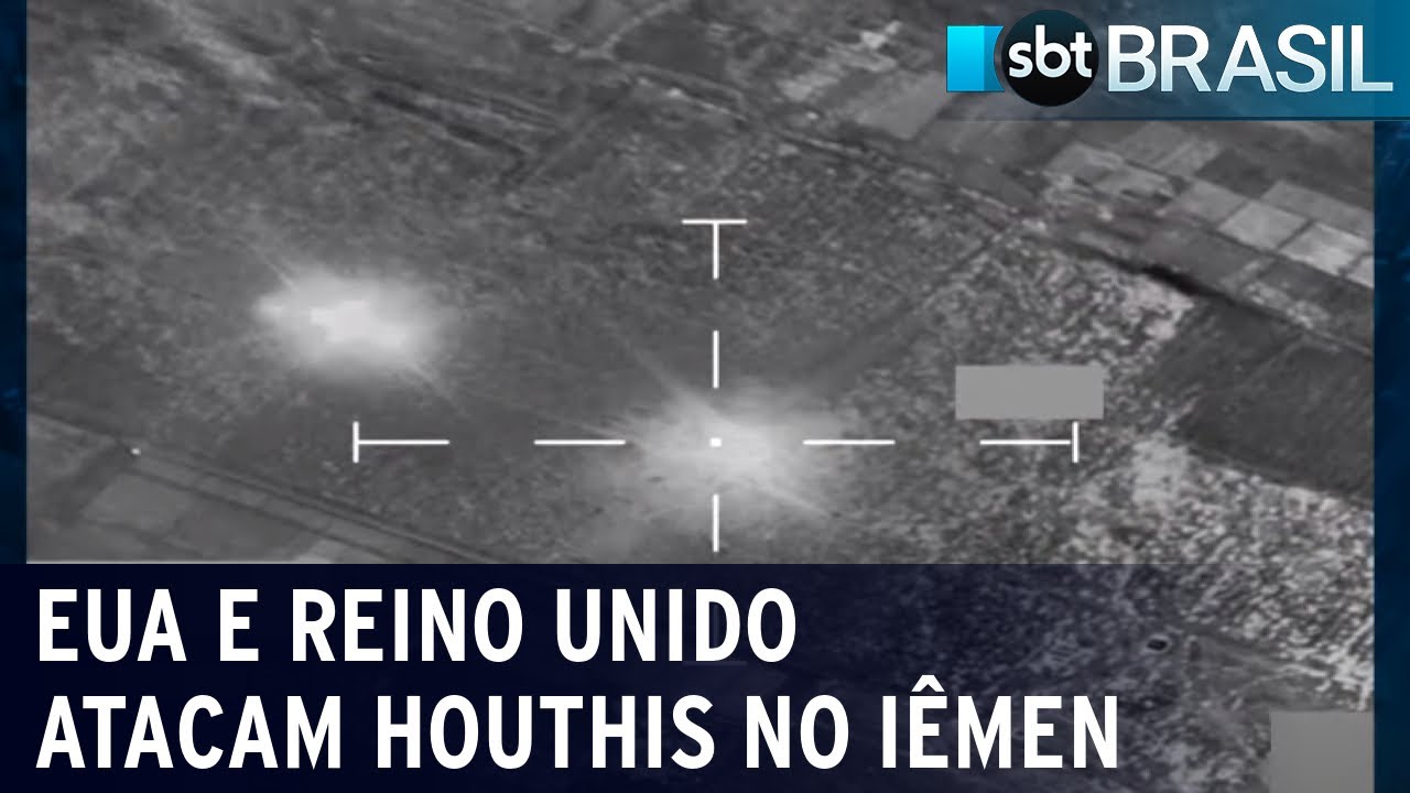 EUA e Reino Unido atacam houthis no Iêmen | SBT Brasil (12/01/23)