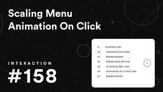 Creating a Scaling Menu Animation in Webflow | Interaction 158