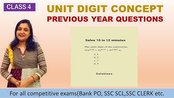 Unit digit concept with previous year questions