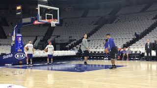Sixers' Markelle Fultz shoots free throws, dunks