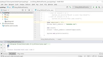 Java indexOf method   the char not found found