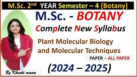 M.Sc 2nd Year Syllabus Botany | 4th Semester M.Sc #जीव विज्ञान | All University Papers 2024-2025