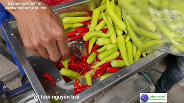 Máy vắt nước cốt ớt nguyên chất, loại bỏ xác và hạt ớt - ĐIỆN CƠ XANH 0984467870