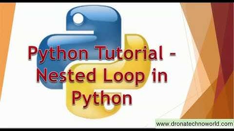 19.  Python Tutorial -  Nested Loop in Python