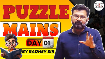 Puzzle Booster I Bank Mains Exam I Day 01 I Radhey Ki Reasoning