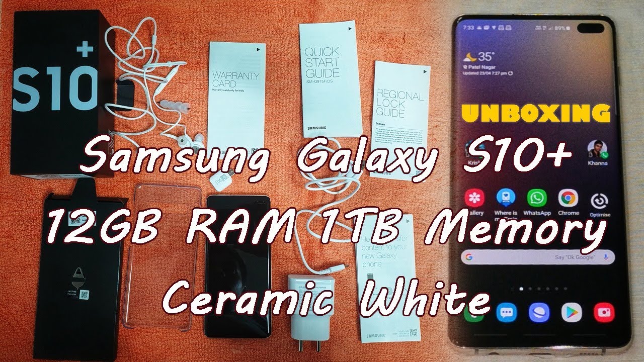 Samsung Galaxy S10 Unboxing Ceramic White 12gb Ram 1tb Memory