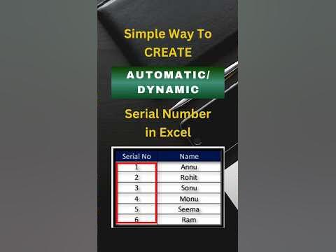 Generate auto serial number in excel | automatic serial number in excel ...