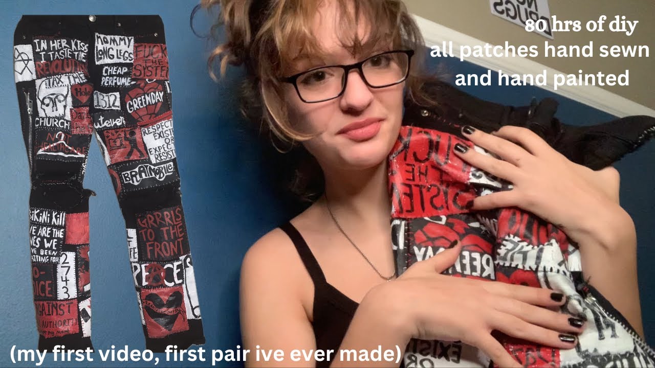 my diy patch/crust pants tour!!