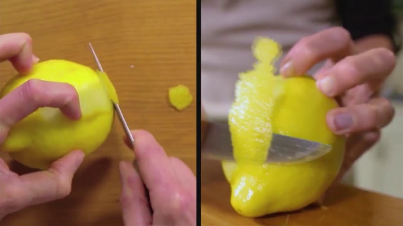 How to Dice a Lemon Peel - Zest Without Any Special Tools! - YouTube