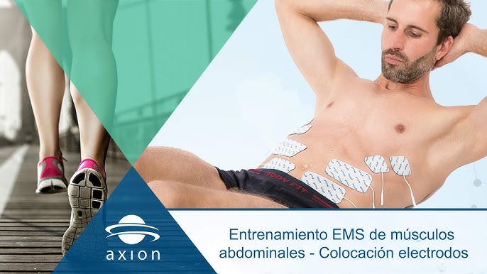 Colocación electrodos para entrenamiento EMS en abdomen - abdominales