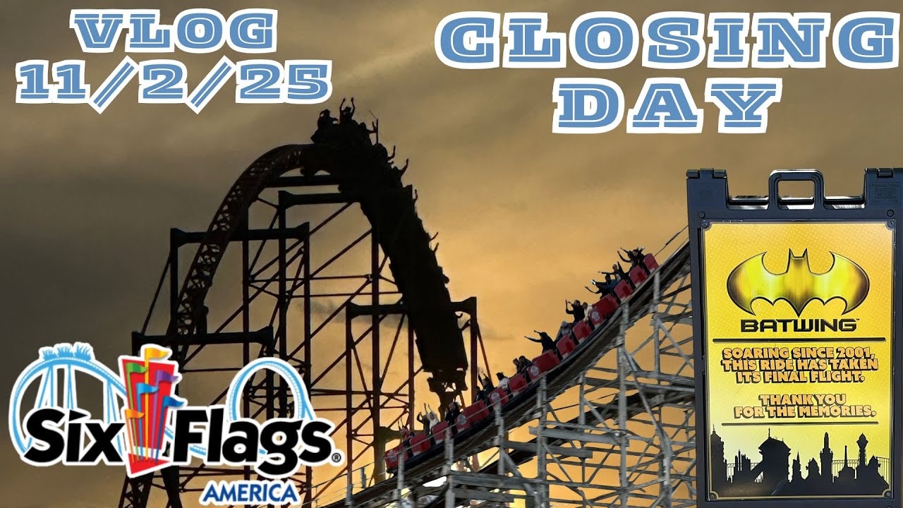 Финальный день Six Flags America || Six Flags America VLOG 11/2/25 || Последнее дикое приключение