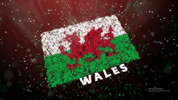 Wales Flag Particles Animation/2022