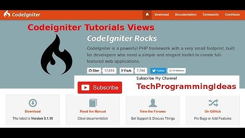 4 Codeigniter Tutorials Views