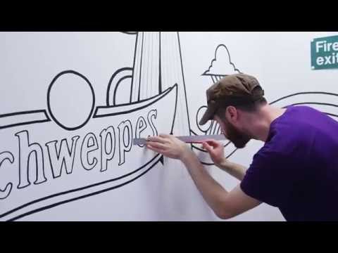 Luke Embden Creates Coke-Themed Mural For Coca-Cola GB Office